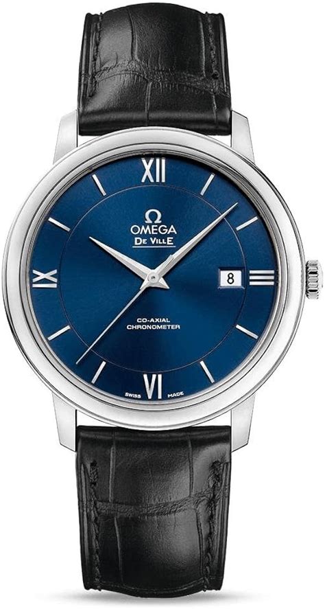 omega de ville prestige blue dial watch|omega de ville chronometer watch.